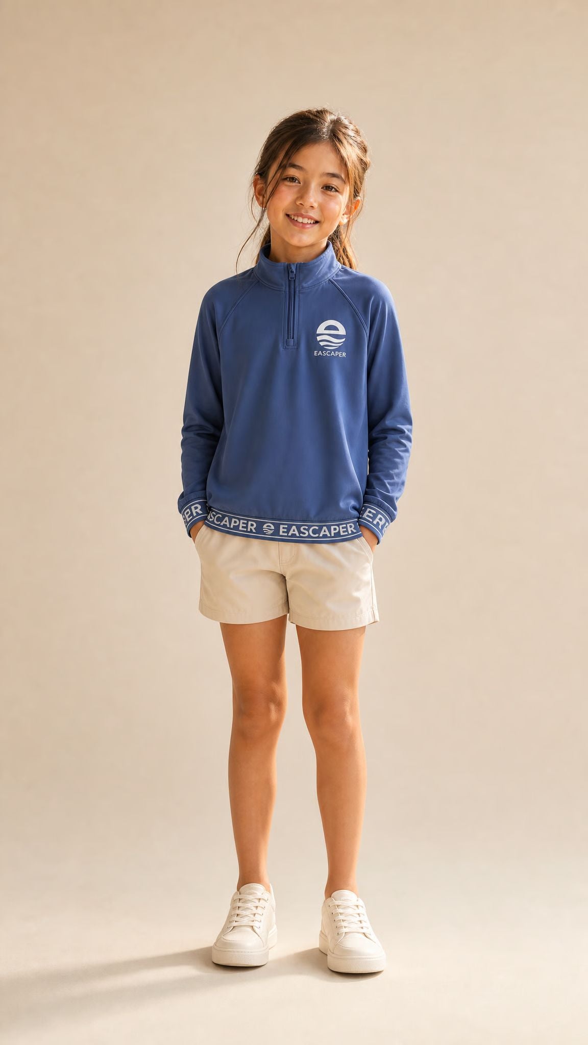 Kids (Size 4 -12) UPF 50+ Signature Bamboo Collared Top